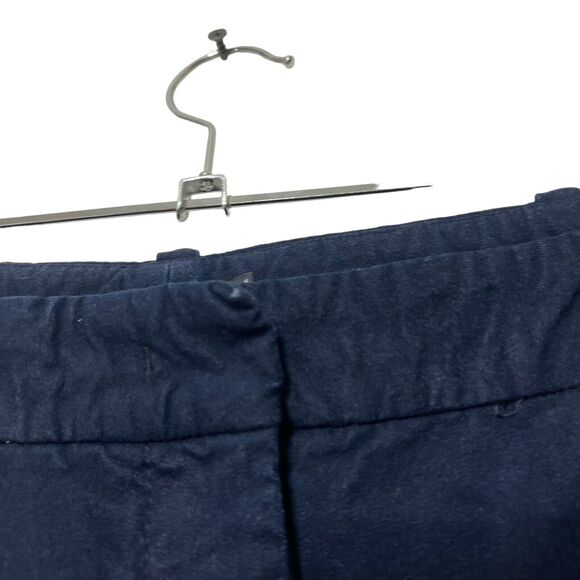 JOSEPH Cropped Trousers Women’s XS FR 34 Navy Gabardine Mid Rise Straight Leg - Picture 10 of 13